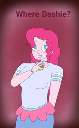 Size: 1200x1920 | Tagged: safe, artist:jazzystarlover, pinkie pie, human, equestria girls, g4, cupcake, eating, female, food