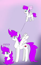 Size: 1200x1920 | Tagged: safe, artist:jazzystarlover, oc, oc only, alicorn, alicorn oc, female, filly, foal, horn, mandy heart, mare, wings