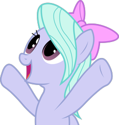 Size: 3445x3599 | Tagged: safe, artist:firlin123, flitter, pegasus, pony, g4, cute, female, flitterbetes, hooves up, looking up, mare, open mouth, rainbowshining, simple background, smiling, solo, transparent background