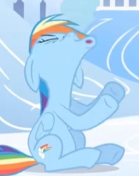 Size: 517x654 | Tagged: safe, edit, edited screencap, screencap, rainbow dash, pegasus, pony, g4, my little pony: friendship is magic, season 1, sonic rainboom (episode), cropped, female, invisible stallion, mare, solo