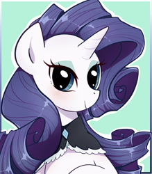 Size: 2291x2618 | Tagged: safe, artist:yukandasama, rarity, pony, unicorn, g4, bust, female, horn, looking at you, mare, smiling, solo