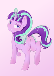 Size: 2480x3508 | Tagged: safe, artist:return 0, starlight glimmer, pony, unicorn, g4, butt, dat towelin', female, glimmer glutes, horn, looking at you, mare, plot, scene interpretation, solo, towel