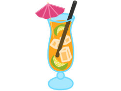 Size: 1600x1200 | Tagged: safe, artist:dropofthehatstudios, oc, oc only, oc:summer breeze, commission, cutie mark, cutie mark only, drink, glass, ice cube, lime, no pony, simple background, solo, straw, transparent background, umbrella