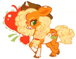 Size: 1337x1046 | Tagged: safe, artist:sweetpinkheart0, applejack, earth pony, pony, g4, alternate design, cute, female, jackabetes, mare, orange coat, simple background, solo, white background