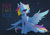 Size: 1920x1360 | Tagged: safe, artist:blcksswn, rainbow dash, pegasus, pony, g4, abstract background, alternate mane color, alternate tail color, big ears, big eyes, blue coat, cheek fluff, chest fluff, concave belly, ear fluff, eyelashes, feathered wings, female, fluffy, hair over one eye, kneeling, looking back, mare, narrowed eyes, one wing out, pink eyes, shiny eyes, short hair rainbow dash, short mane, slender, smiling, solo, sparkles, spread wings, thin, three quarter view, watermark, wings