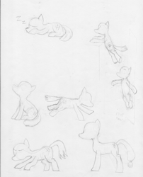 Size: 2550x3159 | Tagged: safe, pony, pencil, poses, practice, sketch, traditional art