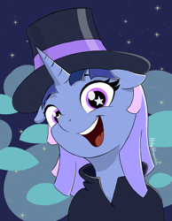 Size: 3286x4238 | Tagged: safe, artist:itchystomach, oc, oc:flawless sparklemoon, pony, unicorn, my little pony the movie: the death of twilight sparkle, fusion, fusion:trixie, fusion:twilight sparkle, fusion:twixie, horn, looking at you, outdoors, smiling, smiling at you, solo