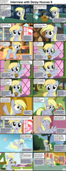 Size: 1282x3304 | Tagged: safe, edit, edited screencap, screencap, derpy hooves, fluttershy, rainbow dash, pegasus, pony, comic:celestia's servant interview, double rainboom, g4, rock solid friendship, slice of life (episode), apple, apple tree, background pony, basket, caption, cloud, comic, cs captions, eating, female, food, golden oaks library, hoof hold, image macro, interior, interview, looking at you, mare, muffin, mushroom table, on a cloud, ponyville, post office, raised hoof, scale, screencap comic, sitting, smiling, smiling at you, sugarcube corner, sweet apple acres, text, tree