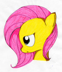 Size: 829x964 | Tagged: safe, artist:fleiiha, fluttershy, pegasus, pony, g4, solo, traditional art