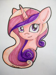 Size: 828x1104 | Tagged: safe, artist:fleiiha, princess cadance, alicorn, pony, g4, solo, traditional art