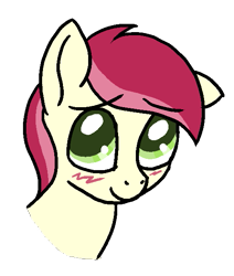 Size: 517x610 | Tagged: safe, artist:frilanka, roseluck, earth pony, pony, g4, blushing, female, floppy ears, looking at you, mare, simple background, solo, transparent background