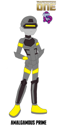 Size: 900x2000 | Tagged: safe, artist:robertsonskywa1, equestria girls, g4, amalgamous prime, armor, equestria girls-ified, helmet, male, simple background, solo, text, thirteen primes, transformers, transformers one, transparent background, visor