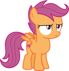 Size: 3000x3120 | Tagged: safe, artist:cloudy glow, scootaloo, pegasus, pony, g4, the big mac question, female, filly, foal, simple background, solo, transparent background, vector