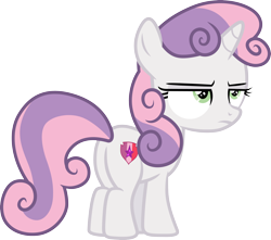 Size: 3398x3000 | Tagged: safe, artist:cloudy glow, sweetie belle, pony, unicorn, g4, the big mac question, female, filly, foal, horn, simple background, solo, transparent background, vector