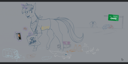 Size: 2715x1357 | Tagged: safe, artist:stray prey, oc, oc only, oc:lucent, pony, unicorn, mare fair, horn, solo, unicorn oc