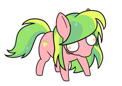 Size: 897x627 | Tagged: safe, artist:scraggleman, lemon zest, earth pony, pony, g4, simple background, solo, sweat, transparent background