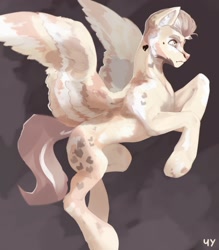 Size: 1892x2160 | Tagged: safe, artist:apostolllll, oc, oc only, pegasus, pony, male, solo, spread wings, stallion, wings