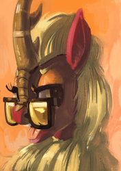 Size: 3508x4960 | Tagged: safe, artist:toisanemoif, oc, oc only, kirin, bust, kirin oc, portrait, solo, sunglasses