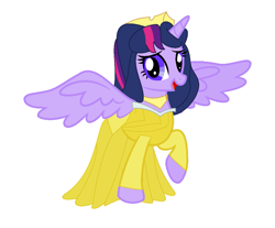 Size: 1133x937 | Tagged: safe, artist:brightstar40k, twilight sparkle, alicorn, g4, clothes, dress, simple background, solo, twilight sparkle (alicorn), white background