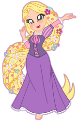 Size: 1356x2131 | Tagged: safe, artist:yaya54320, human, equestria girls, g4, crossover, disney, disney princess, equestria girls-ified, female, rapunzel, simple background, solo, tangled (disney), transparent background