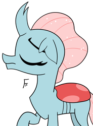 Size: 2182x2961 | Tagged: safe, artist:frownfactory, ocellus, changedling, changeling, g4, eyes closed, female, simple background, solo, transparent background