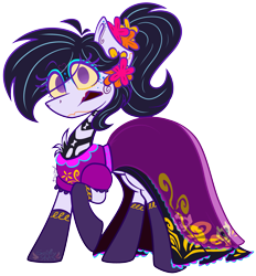 Size: 1815x1959 | Tagged: safe, artist:scridley-arts, earth pony, catalina la catrina, simple background, solo, transparent background