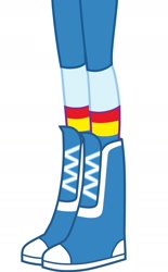 Size: 1475x2379 | Tagged: safe, artist:octosquish7260, edit, rainbow dash, human, equestria girls, g4, boots, boots shot, clothes, cropped, denim, jeans, legs, pants, pictures of legs, shoes, simple background, socks, solo, white background