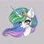 Size: 1280x1280 | Tagged: safe, artist:murny, princess celestia, alicorn, pony, g4, bust, crown, cute, heart, heart eyes, jewelry, portrait, regalia, sketch, smiling, solo, sparkles, wingding eyes