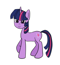 Size: 1773x1920 | Tagged: safe, artist:wrath-marionphauna, twilight sparkle, unicorn, g4, simple background, smiling, solo, transparent background, unicorn twilight