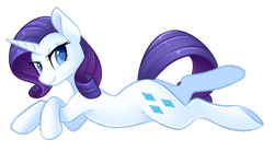 Size: 3301x1816 | Tagged: safe, artist:scarlet-spectrum, rarity, pony, unicorn, g4, crossed arms, female, horn, looking at you, lying down, mare, prone, simple background, smiling, solo, transparent background