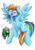 Size: 2059x2912 | Tagged: safe, artist:fenriz278, rainbow dash, tank, pony, g4, cute, dashabetes, duo, female, flying, mare, open mouth, pose, simple background