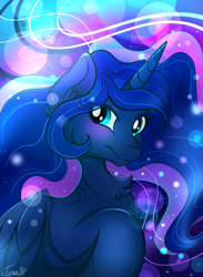 Size: 935x1280 | Tagged: safe, artist:mirry92, princess luna, alicorn, pony, g4, cute, female, looking at you, lunabetes, mare, signature, solo