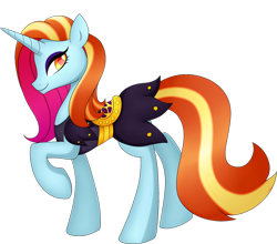 Size: 2610x2297 | Tagged: safe, artist:scarlet-spectrum, sassy saddles, pony, unicorn, g4, colored pupils, female, horn, mare, profile, raised hoof, simple background, slender, solo, thin, transparent background