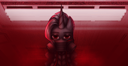 Size: 3528x1818 | Tagged: safe, artist:darklight1315, pony of shadows, oc, oc only, oc:decline, oc:reaper, fallout equestria, g4, fallout, fallout 2, fallout equestria: mayday, frank horrigan, red eyes, respirator, smoke, solo