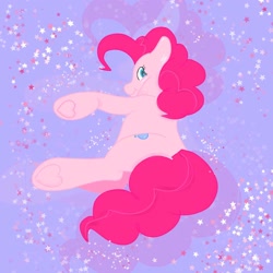 Size: 1280x1280 | Tagged: safe, artist:weirdobr0ny, pinkie pie, earth pony, pony, g4, female, hoof heart, solo, underhoof