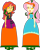 Size: 2789x3517 | Tagged: safe, artist:cartoonmasterv3, fluttershy, sunset shimmer, human, undead, zombie, equestria girls, g4, clothes, disguise, dress, duo, duo female, female, halloween, halloween 2024, holiday, infected, long dress, long skirt, simple background, skirt, transparent background, vector