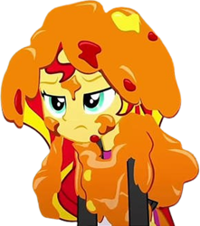 Size: 2226x2520 | Tagged: safe, edit, edited screencap, editor:mrtoonlover83, screencap, sunset shimmer, equestria girls, g4, my little pony equestria girls: summertime shorts, the art of friendship, background removed, female, needs more jpeg, not a vector, paint, simple background, solo, transparent background