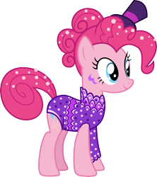 Size: 3000x3381 | Tagged: safe, artist:cloudy glow, pinkie pie, trapeze star, earth pony, pony, g4, cute, diapinkes, female, mare, simple background, solo, transparent background