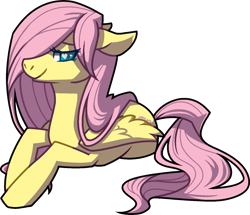 Size: 1419x1218 | Tagged: safe, artist:zingey, fluttershy, pegasus, pony, g4, cute, female, hair over one eye, heart, heart eyes, lidded eyes, lying down, mare, prone, shyabetes, simple background, solo, transparent background, wingding eyes