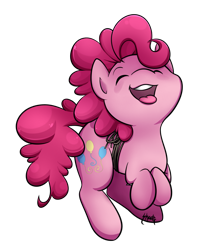 Size: 1331x1667 | Tagged: safe, artist:midnightpremiere, pinkie pie, earth pony, pony, g4, cute, diapinkes, eyes closed, female, mare, open mouth, simple background, solo, string, tongue out, transparent background