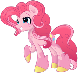 Size: 992x933 | Tagged: safe, artist:santamouse23, pinkie pie, earth pony, pony, g4, female, g5 concept leak style, g5 concept leaks, pinkie pie (g5 concept leak), simple background, solo, transparent background