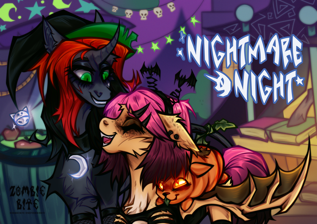 safe, artist:z0mbiebite, oc, oc only, bat pony, unicorn, mlp fim&#39;s ...