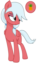 Size: 607x1024 | Tagged: artist needed, source needed, safe, pegasus, pony, g4, female, food, full body, mare, pineapple, simple background, solo, transparent background