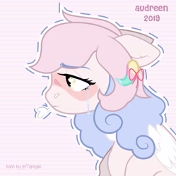 Size: 4846x4866 | Tagged: safe, artist:audreen, oc, oc only, oc:softie, pegasus, pony, sad, solo