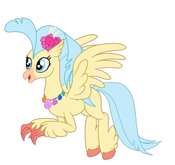 Size: 2406x2274 | Tagged: safe, artist:gmaplay, princess skystar, classical hippogriff, hippogriff, g4, my little pony: the movie, beak, female, flower, flower in hair, freckles, jewelry, necklace, pearl necklace, simple background, solo, transparent background, vector