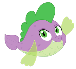 Size: 1900x1727 | Tagged: safe, artist:gmaplay, spike, fish, puffer fish, g4, my little pony: the movie, fangs, male, simple background, solo, species swap, spike the pufferfish, transparent background