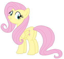 Size: 1900x1751 | Tagged: safe, artist:gmaplay, fluttershy, pegasus, pony, g4, butt, female, flutterbutt, mare, plot, rear view, simple background, solo, transparent background