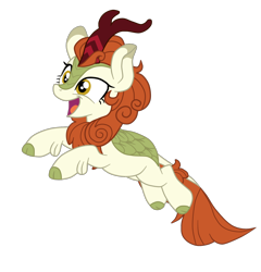 Size: 1900x1980 | Tagged: safe, artist:gmaplay, autumn blaze, kirin, g4, my little pony: friendship is magic, sounds of silence, awwtumn blaze, cute, female, jumping, simple background, solo, transparent background