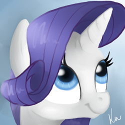 Size: 500x500 | Tagged: safe, artist:kunomasu, rarity, g4, bust, female, portrait, solo, watermark.