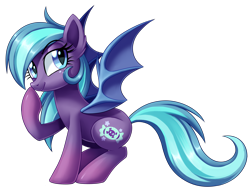 Size: 2500x1905 | Tagged: safe, artist:centchi, oc, oc only, oc:snarky sweets, bat pony, pony, bat pony oc, female, mare, simple background, solo, transparent background